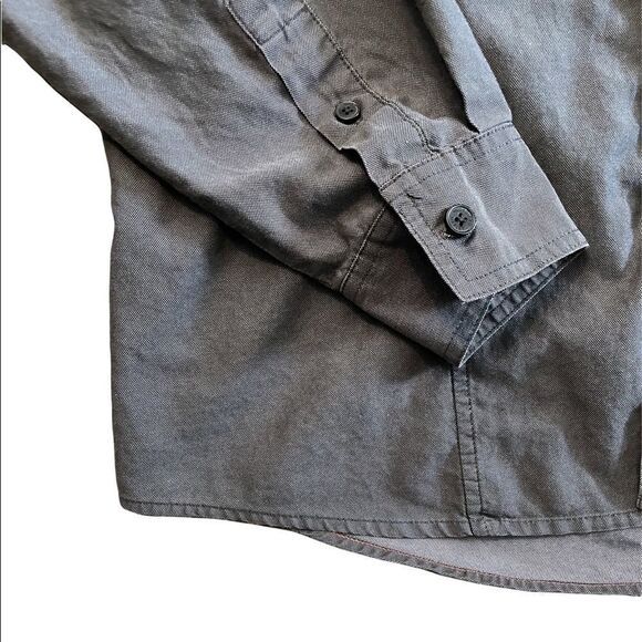 HARLEY DAVIDSON Dark gray Button down shirt with HD patch on back XL - Picture 3 of 10